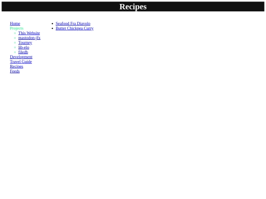 recipes screenshot