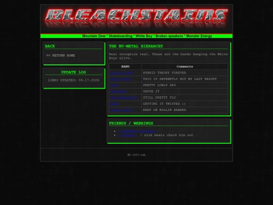 links screenshot