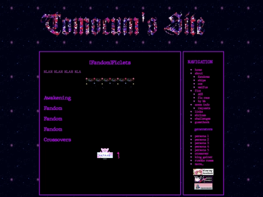 fics/FICLETPAGE screenshot