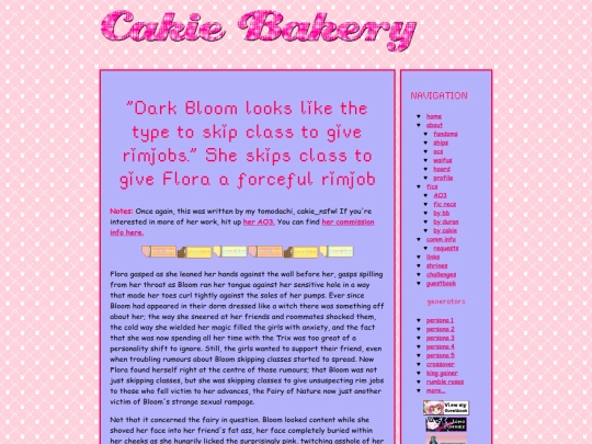 fics/cakiebakery/darkbloom1 screenshot