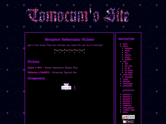 fics/metaphor/ficlets screenshot