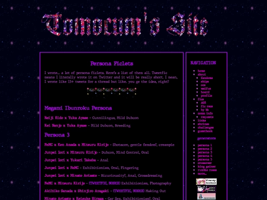 fics/persona/ficlets screenshot