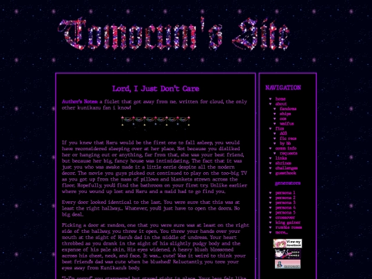 fics/persona/lordijustdontcare screenshot