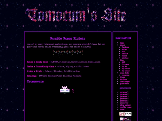 fics/rumbleroses/ficlets screenshot