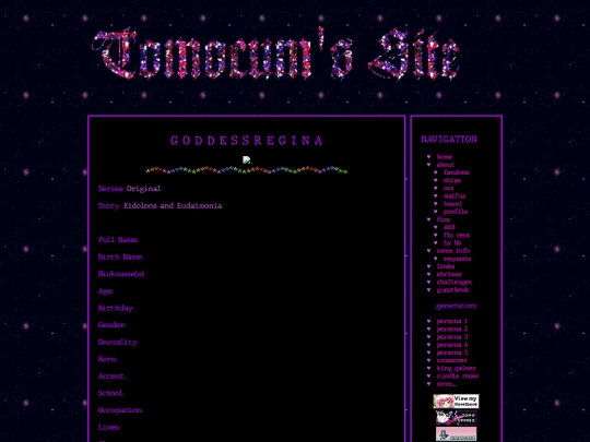 ocs/eidolonsandeudaimonia/goddessregina screenshot