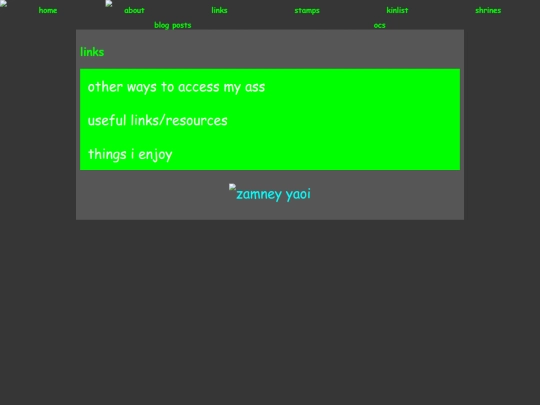 links screenshot