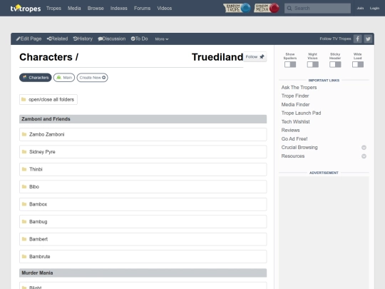 tvtropes screenshot
