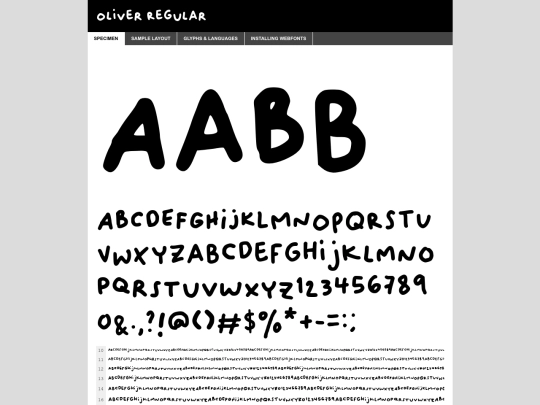 webfontkit-20240717-161013/oliver-regular-demo screenshot