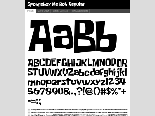webfontkit-20240717-161013/spongeboy_me_bob-demo screenshot