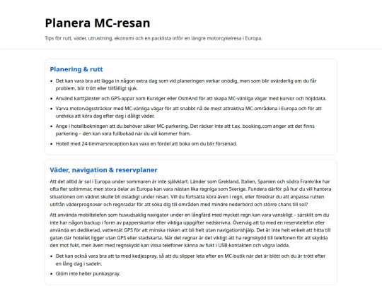 Planera_mc_resan screenshot