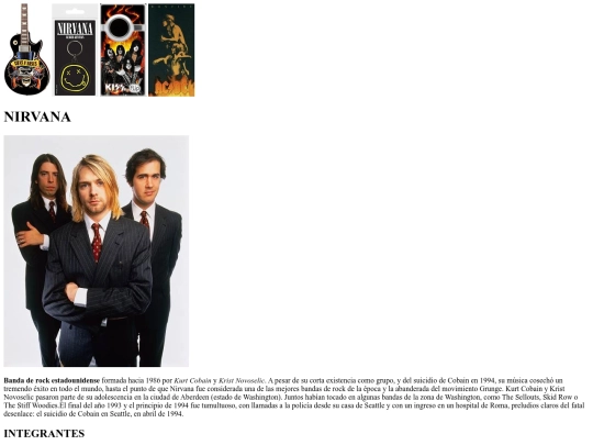 bandas/nirvana screenshot