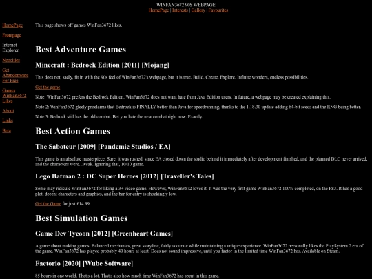 games screenshot
