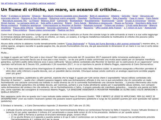 critiche screenshot