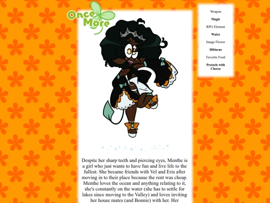 profiles/menthe screenshot