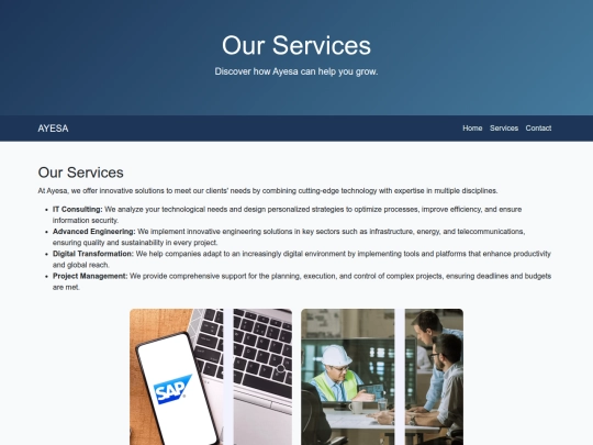 bootstrap5/services screenshot