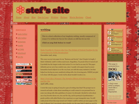 writing screenshot