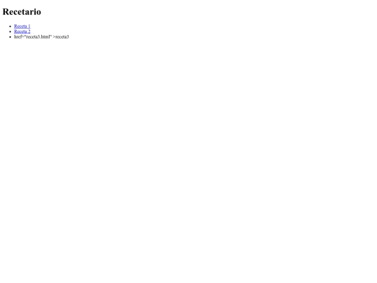 recetario screenshot
