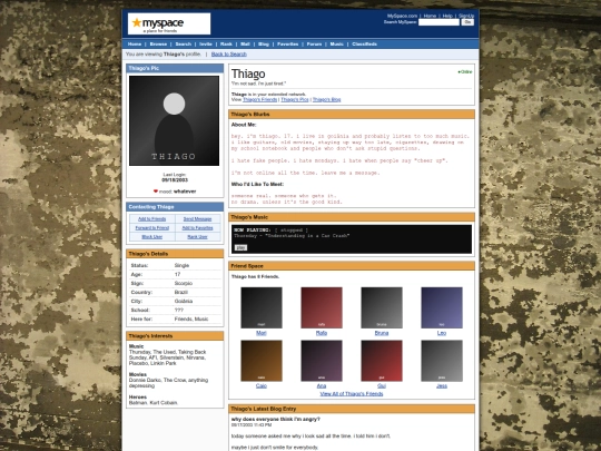 nick test/myspace screenshot