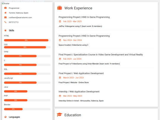 cv/JLCV_CV screenshot