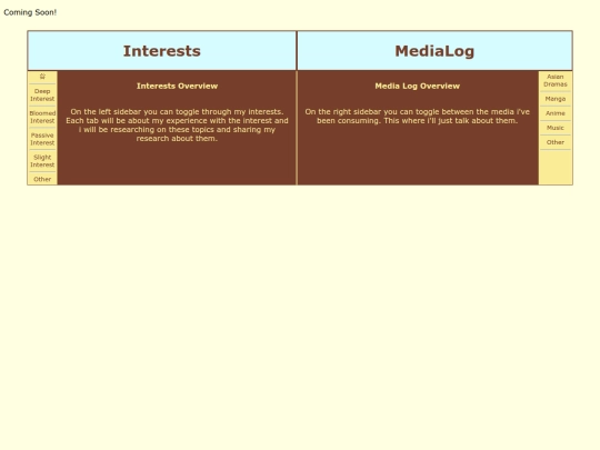 Interests screenshot