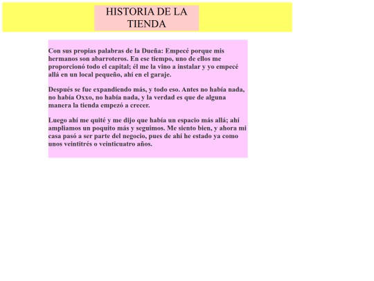 Abarrotes La ESperanza/historia de la tienda screenshot