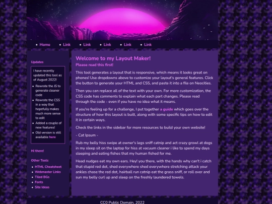 blog-layout screenshot
