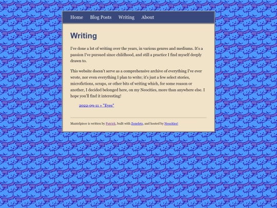 writingarchive screenshot