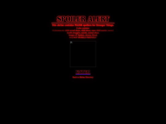 shrines/strangerthings screenshot