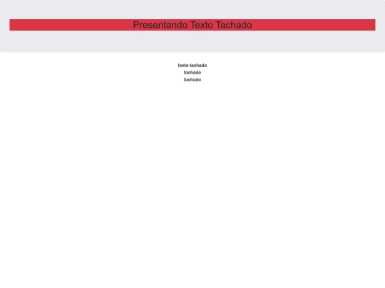 html/textoTachado screenshot