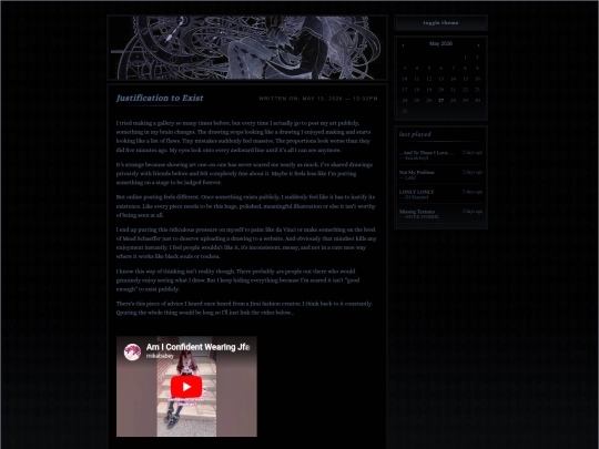 writings/Justification_to_Exist_ screenshot