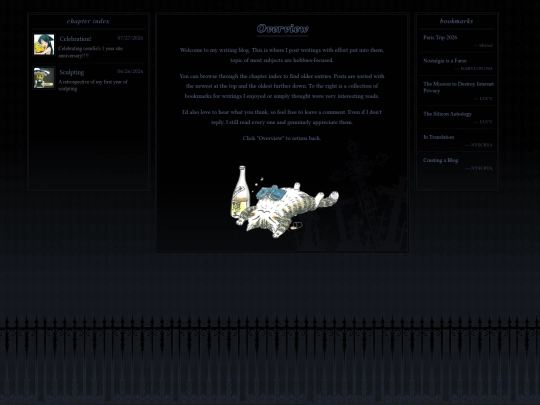 writings/overview screenshot