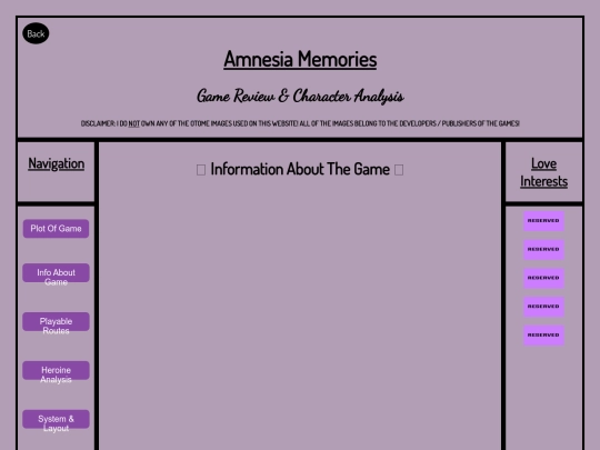 Amnesia-Info screenshot