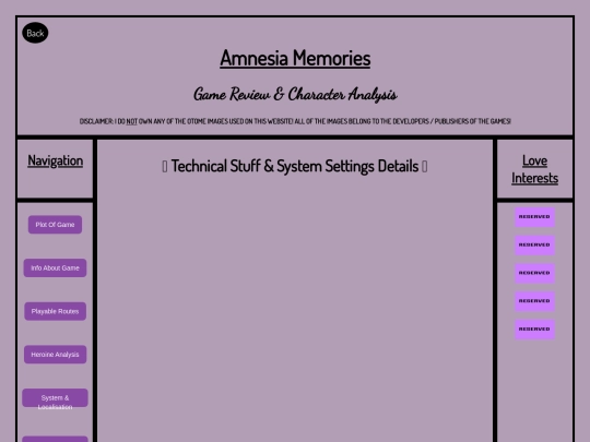 Amnesia-System screenshot