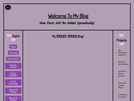 Blog screenshot