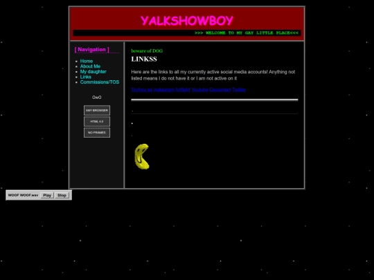 links screenshot