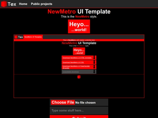 newmetro_ui_template screenshot