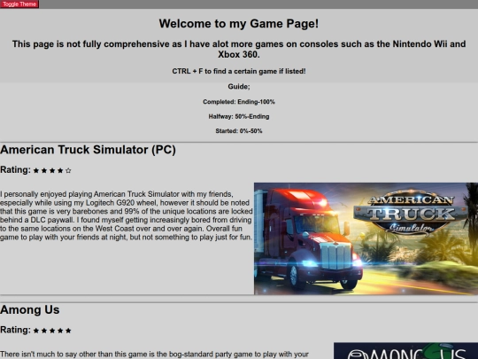 Games screenshot