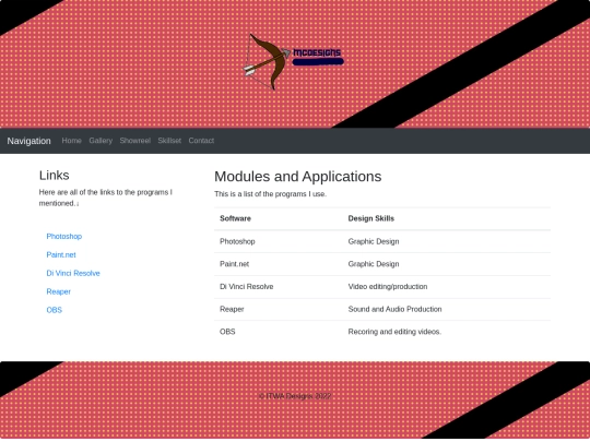 portfolio/skillset screenshot