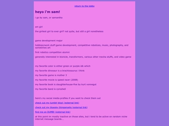 aboutme screenshot