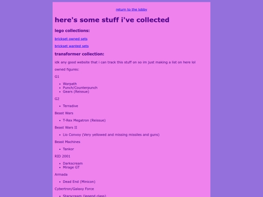 collections screenshot