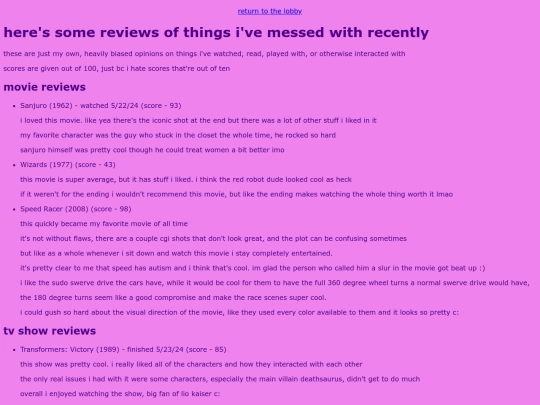reviews screenshot