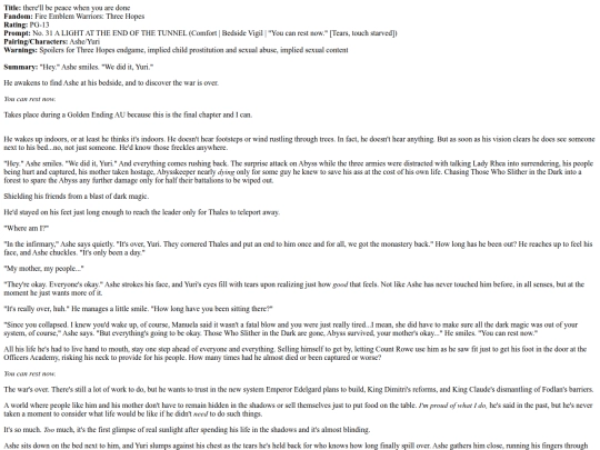 Fanfics/AsheYuri/TherellBePeace screenshot