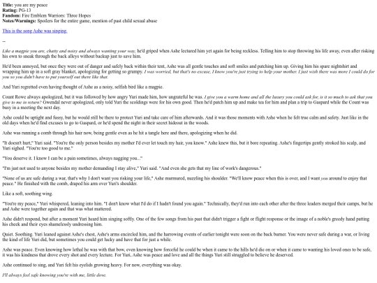 Fanfics/AsheYuri/YouAreMyPeace screenshot
