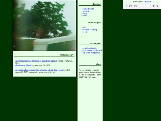 writing-archive screenshot