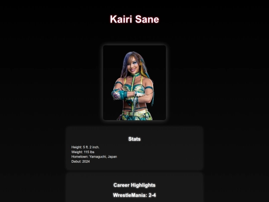 superstars/kairi_sane screenshot