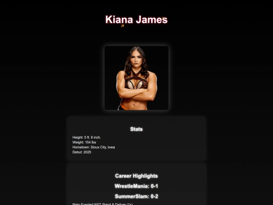 superstars/kiana_james screenshot
