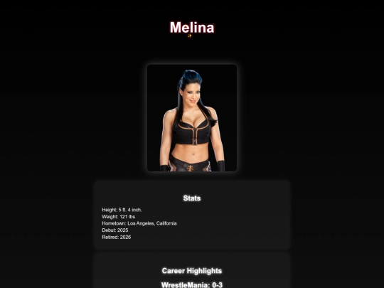 superstars/melina screenshot
