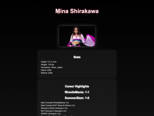 superstars/mina_shirakawa screenshot