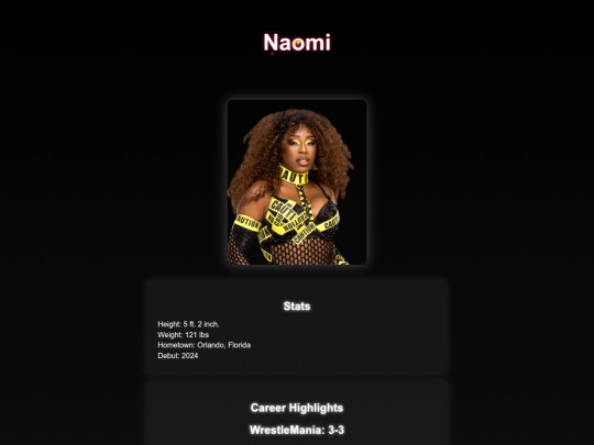 superstars/naomi screenshot