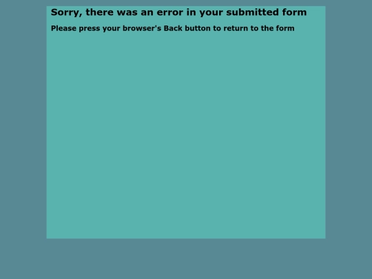 error screenshot